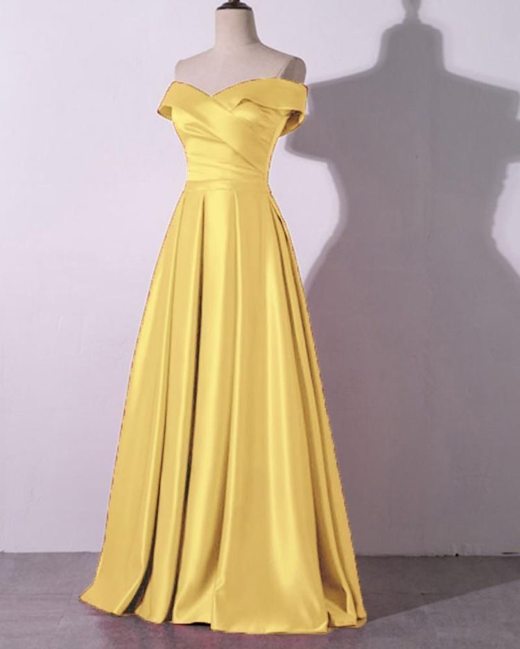 Beautiful Satin Long Party Dress 2020, A-line Prom Dress