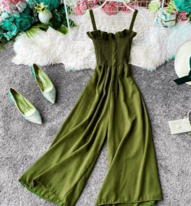 Rayon Solid Strap Jumpsuit