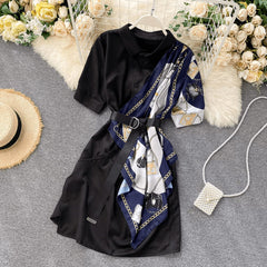 Black Scarf Dress For Her