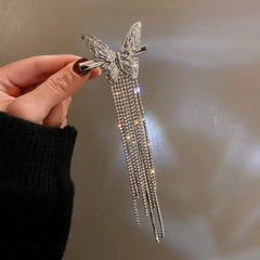 Silver Butterfly Hair Aesthetic Clip