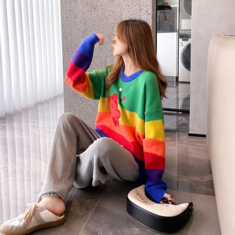 Sweet Rainbow Colored Sweater