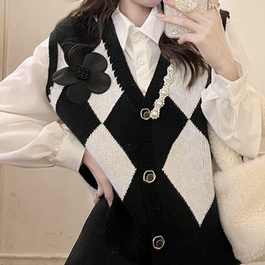 White Marble Sweter Waist