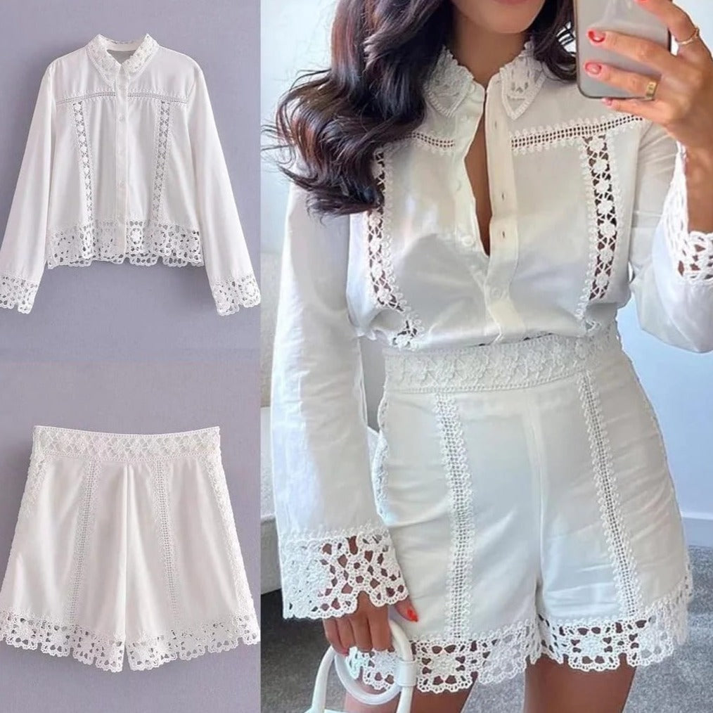 White Ripper Co-ord Set