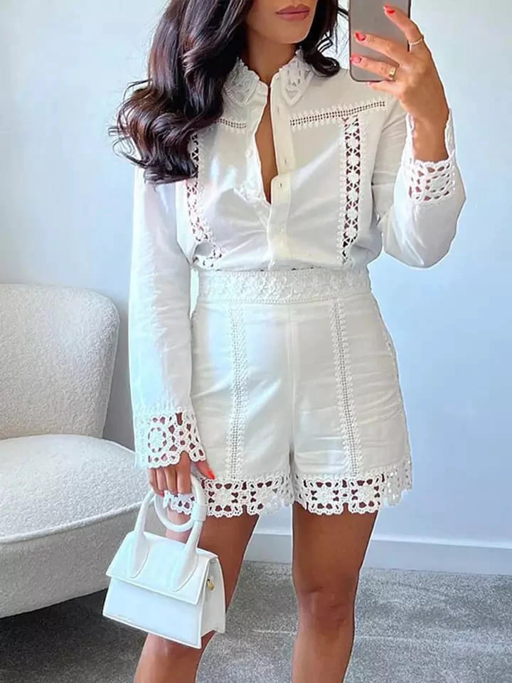 White Ripper Co-ord Set