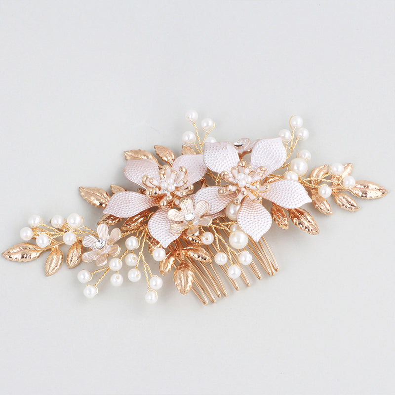 Bridal Headdress Wedding Pearl Hair Comb Insert Comb