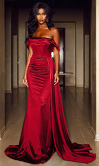 Anastasia Corset Gown w/ Sash- Ruby Red