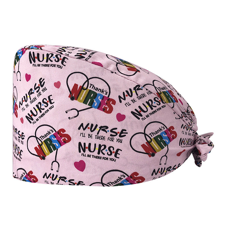 Cute Printed Cotton Nurse Hat