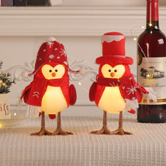 Jingchen Christmas Luminous Bird Christmas Gift Table Decorative Ornaments