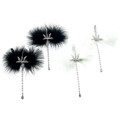 Simple Temperament Hair Dragonfly Pearl Tassel Hairpin