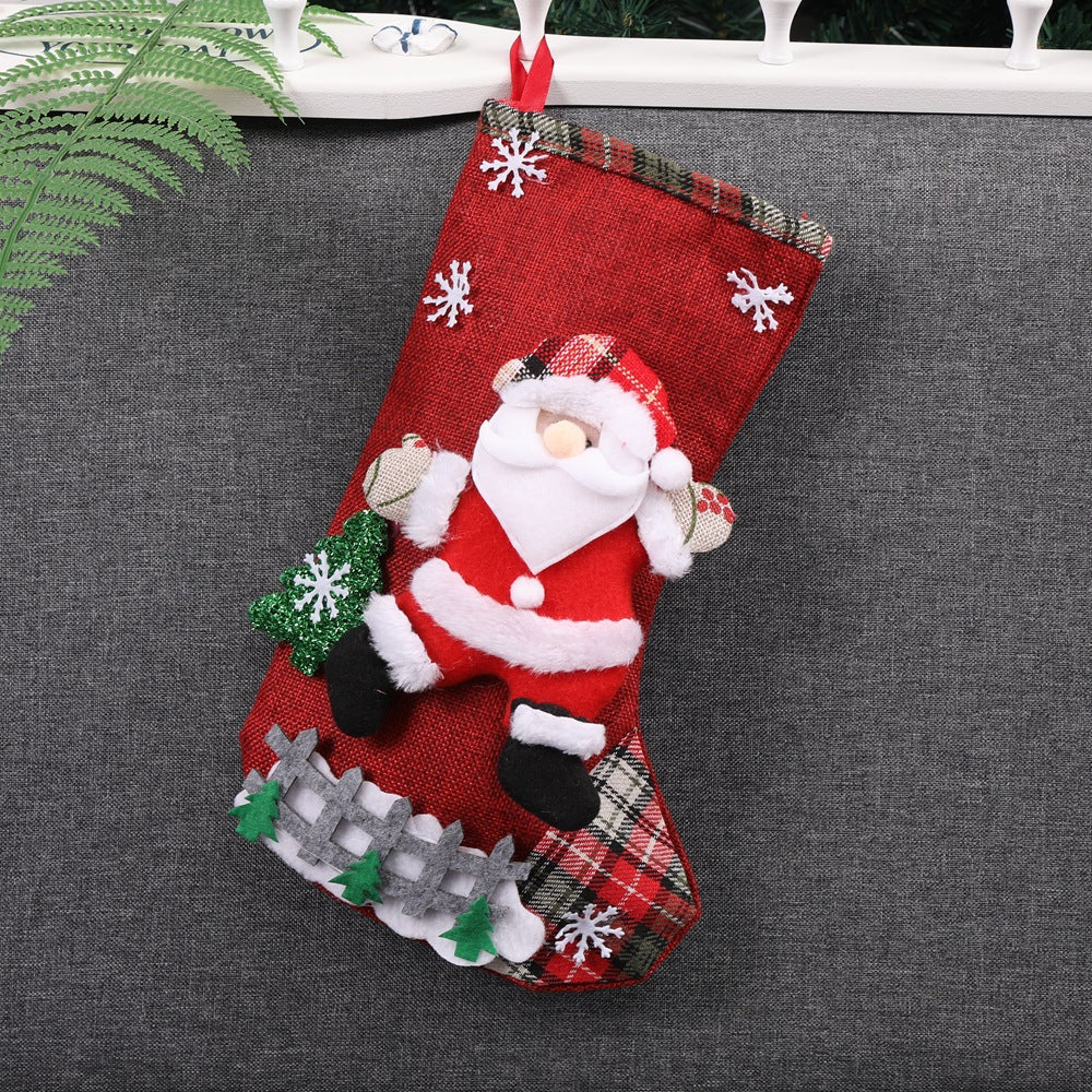 Weihnachtsdekorationen, Weihnachtsmann-Socken, Weihnachtsbaum-Anhänger, Weihnachtssocken, Geschenktüte, Weihnachtstüte