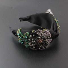 Fabric Wide-brimmed Fabric Diamond-embedded Flower Headband