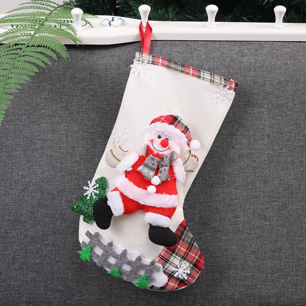 Weihnachtsdekorationen, Weihnachtsmann-Socken, Weihnachtsbaum-Anhänger, Weihnachtssocken, Geschenktüte, Weihnachtstüte