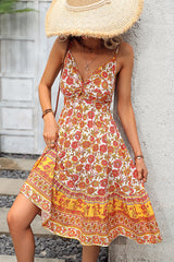 Bohemian Floral Hook Design Sleeveless Dress