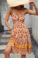 Bohemian Floral Hook Design Sleeveless Dress