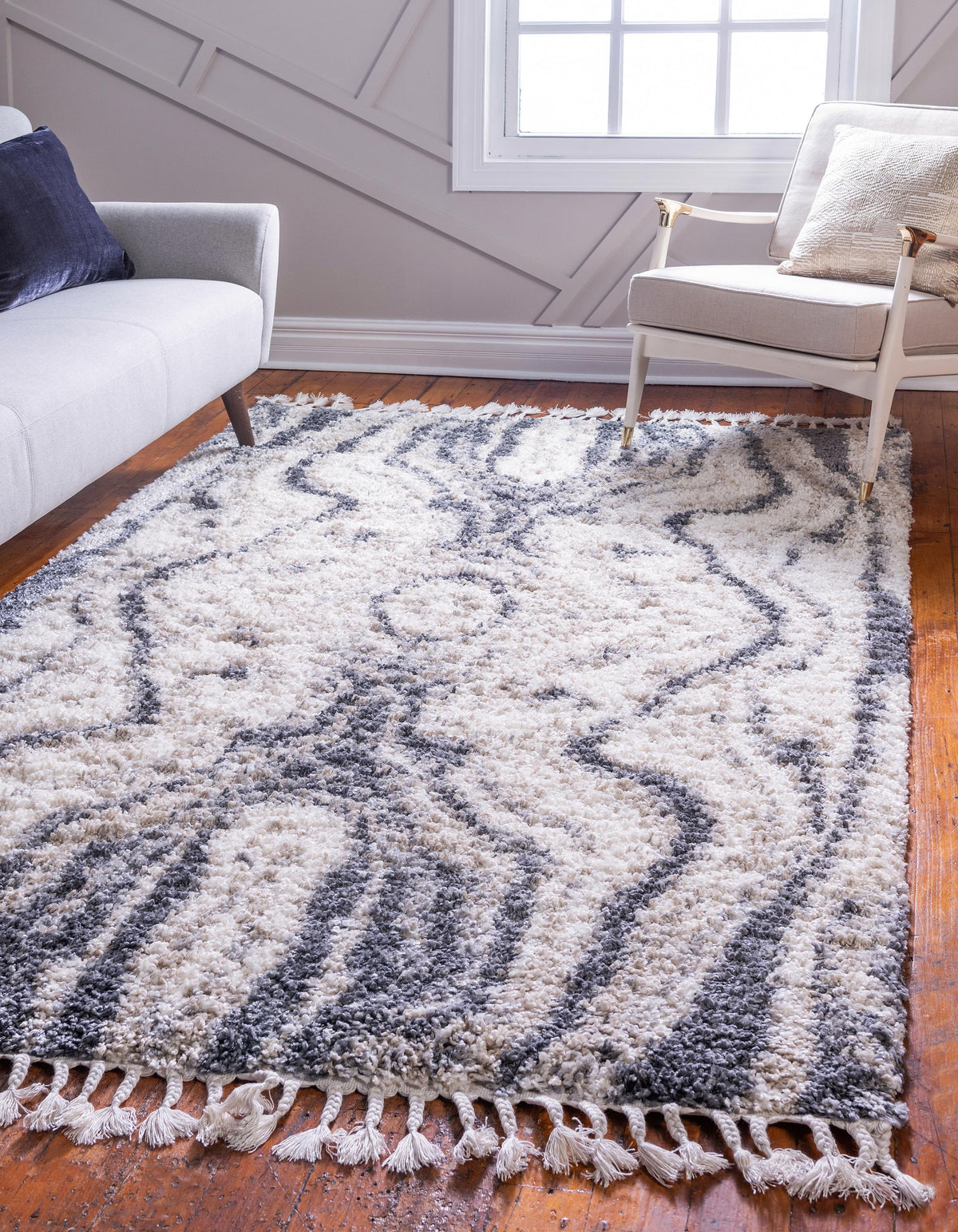 Quinten - Marble Color Mix Shaggy Rug