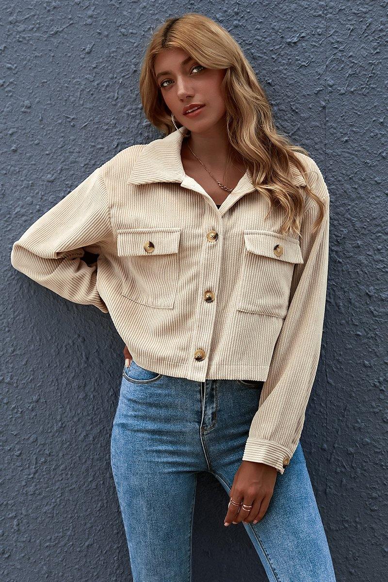 Cropped Corduroy Jacket