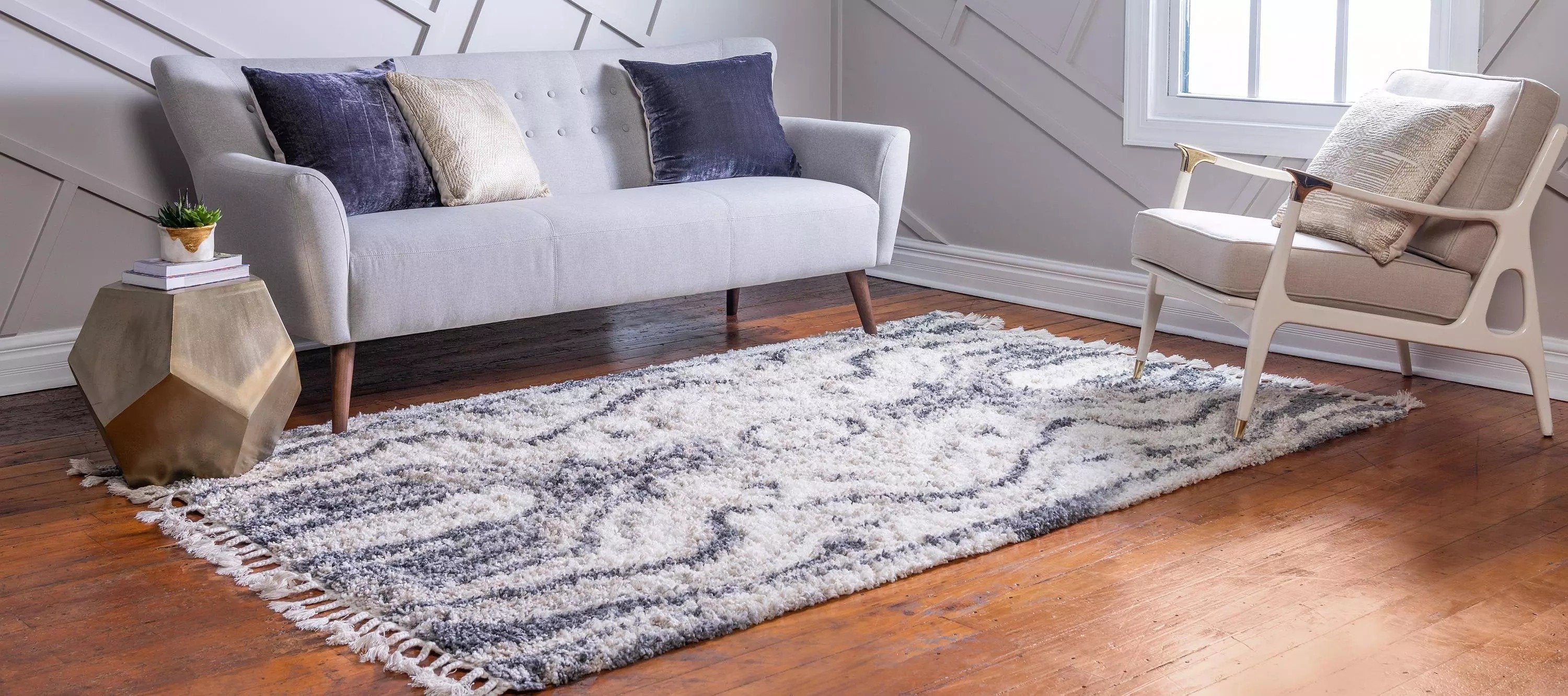 Quinten - Marble Color Mix Shaggy Rug