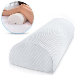 D Shape Comfort Roll Pillow Memory Foam Neck Knee Leg Spacer Back Lumbar Support