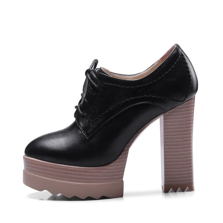 Women's Platform High Chunky Heel Ankle Boots