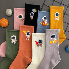 Cute Space Pattern Socks 5-Pair Pack