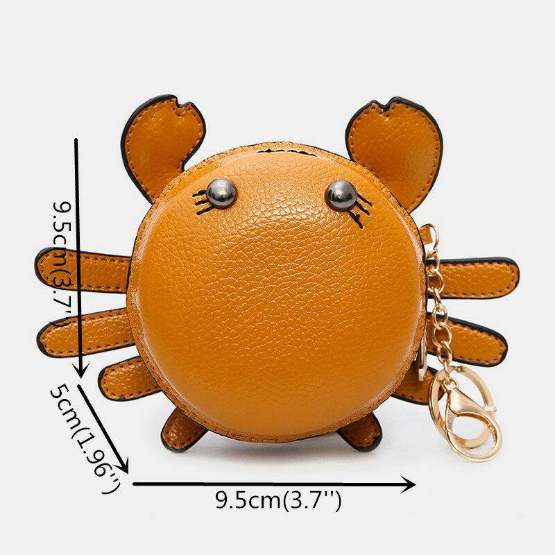 Women Faux Leather Cartoon Cute Pattern Shape Hanging Pendant Coin Bag Wallet