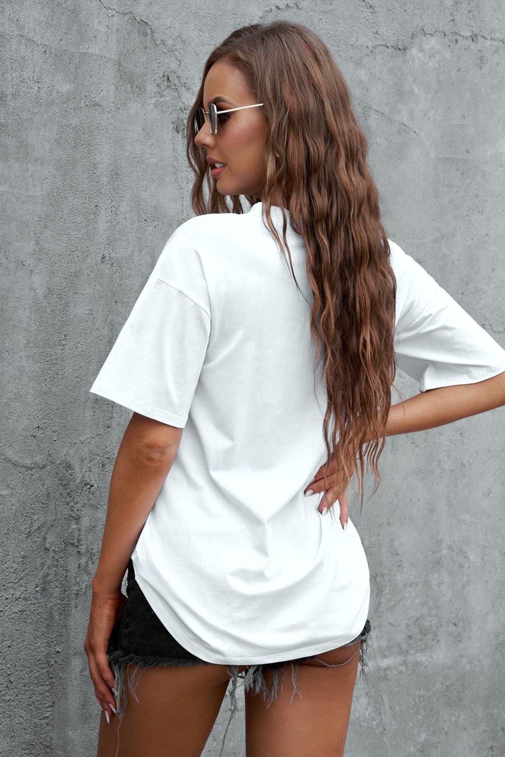 Oversize-T-Shirt mit Rundhalsausschnitt