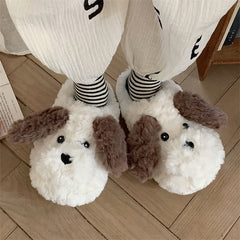 Cute Puppy Long Ears Plush Slippers