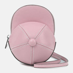 Bolso de hombro creativo Causl con forma de sombrero de béisbol de piel sintética para mujer 