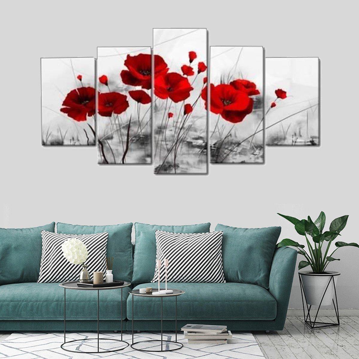 5Pcs/Set Unframed Modern Canvas Print Paintings Poster Home Wall Art