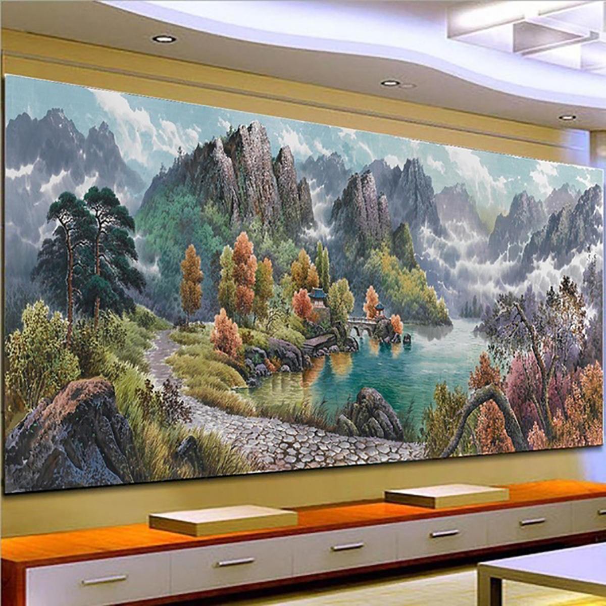 Full Drill DIY 5D Diamond Scenery Embroidery Art Painting Kits Home Decorations