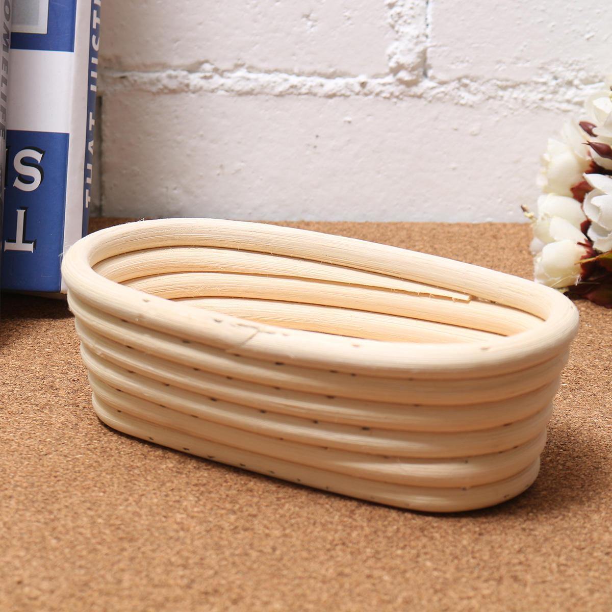 Long Oval Banneton Bread Dough Proofing Rattan Brotform Storage Baskets Loaf Proving Rising 4 Sizes