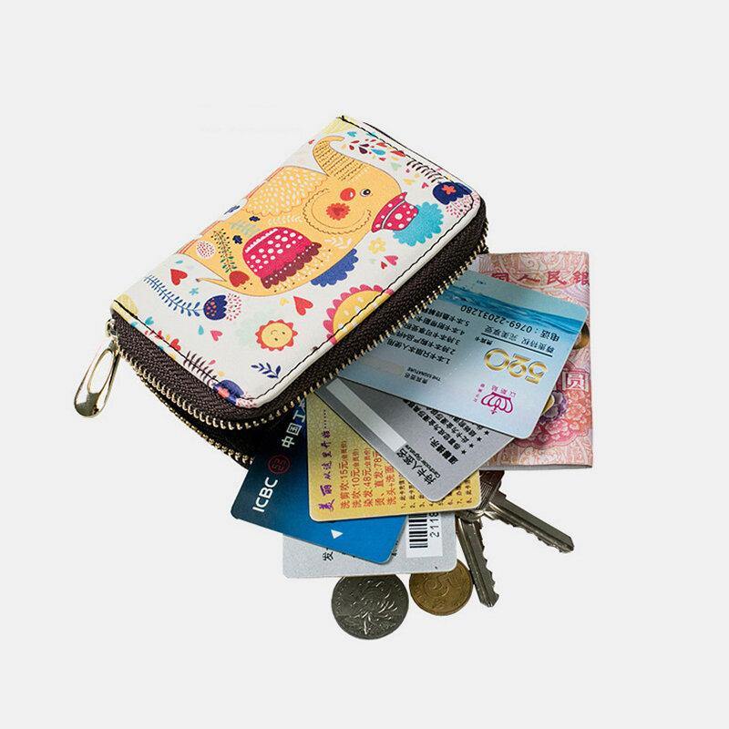 Women PU Leather RFID Anti-theft Organ Design Multi-Card SLot Mini Cute Purse