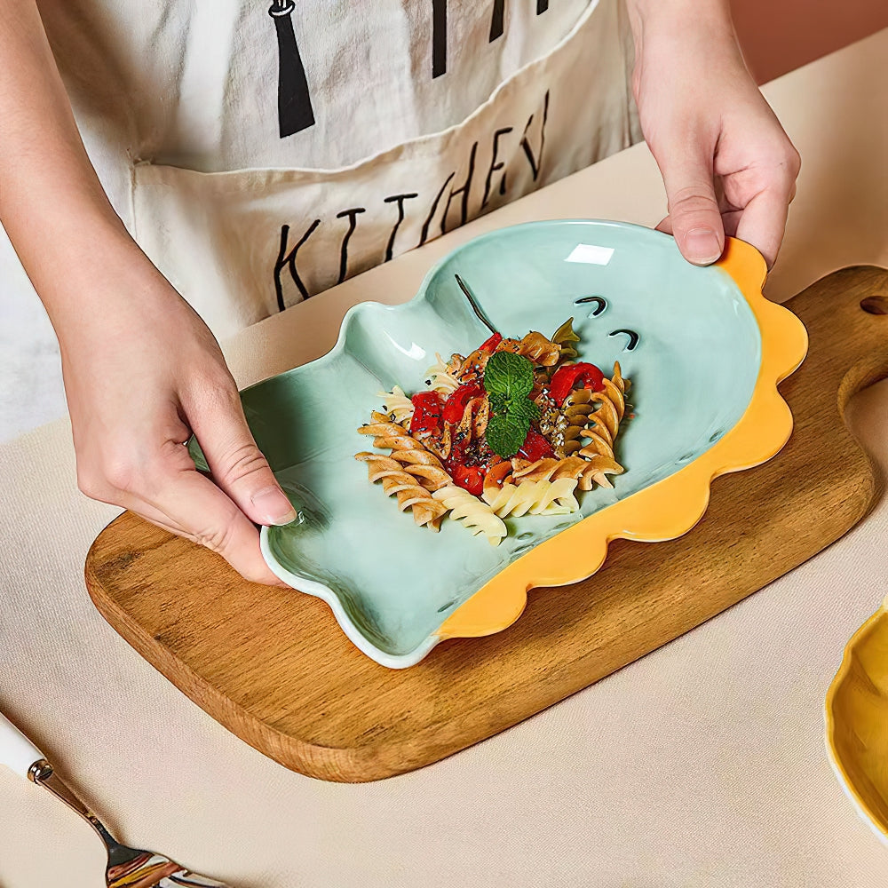 Dinosaur Lion Chick Cartoon Ceramic Plate