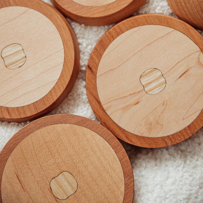 Ensemble de sous-verres de cuisse de poulet Porte-gobelet en bois Décorations de table créatives