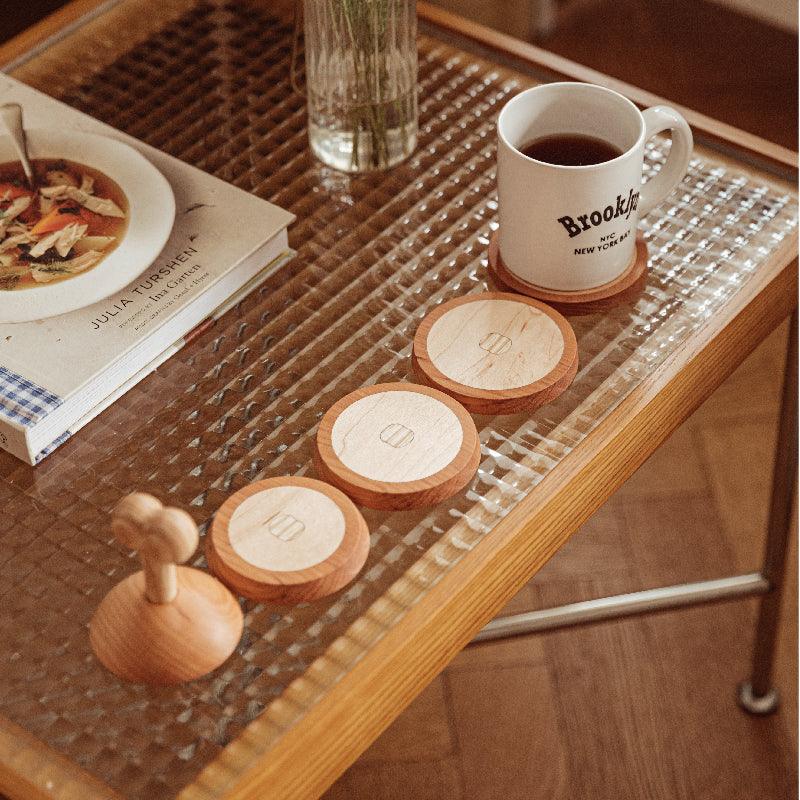 Ensemble de sous-verres de cuisse de poulet Porte-gobelet en bois Décorations de table créatives