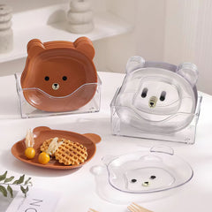 Bear Plastic Dinner Plate Set of 8 pcs