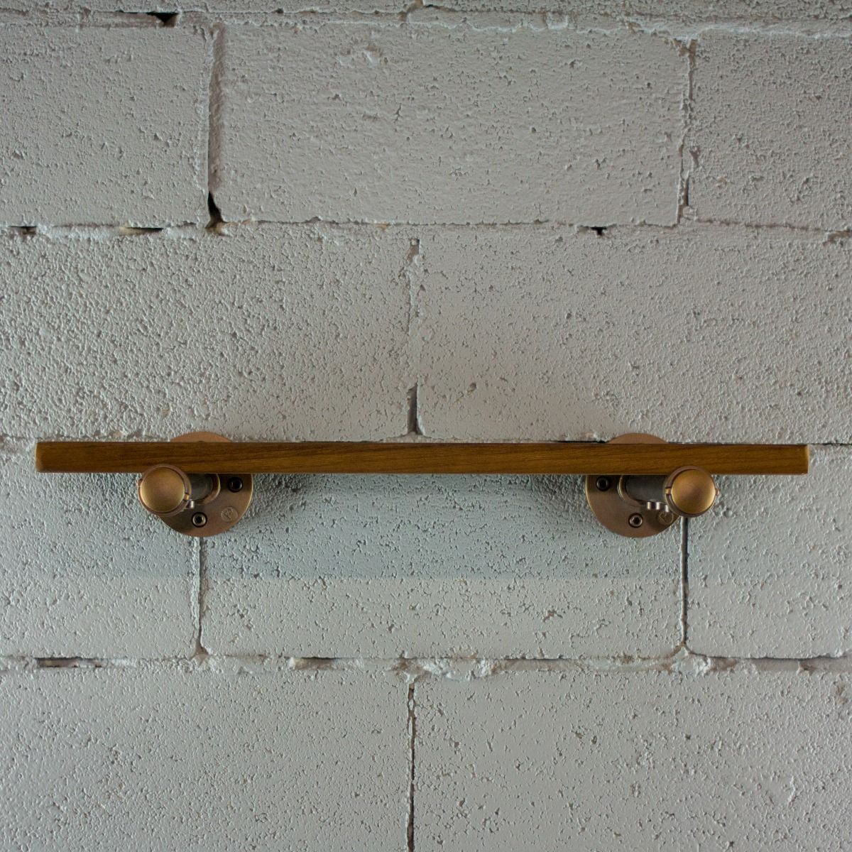 Industrial Vintage Wood Finish Wall Mounted Shelf