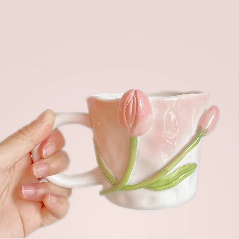 Cute Floral Ceramic Mugs