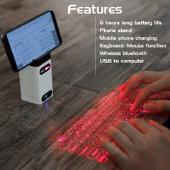 Bluetooth Laser Projection Keyboard and Mouse