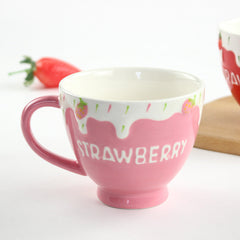 Strawberry Coffee Mug Ceramic Cup for Women Men Birthday Gifts