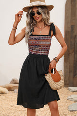 Bohemian Floral Strap Sleeveless Casual Dress