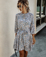 Women's dress with leopard print