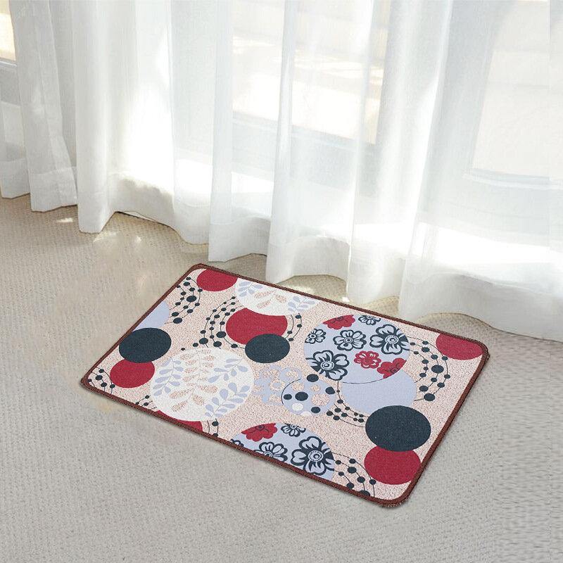 Hongbo Mandala Printed Mats Retro Flower Printed Carpet Mat Non-slip Doormat for Kitchen Bathroom Toilet Home Decoration