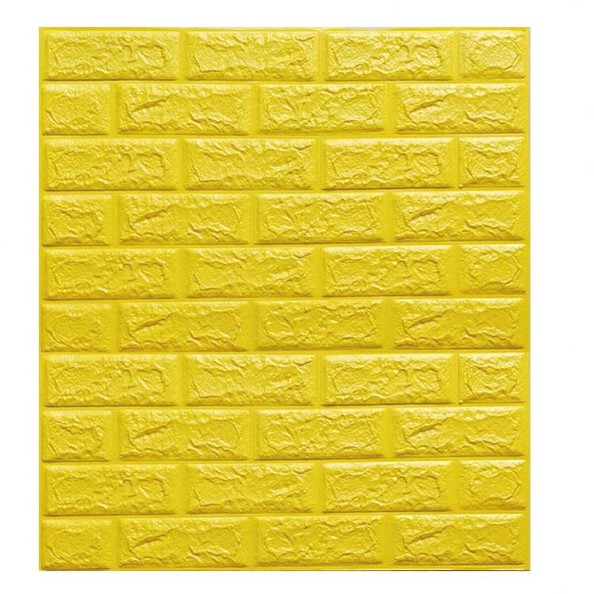 3D Brick DIY Wall Sticker Self-adhesive Waterproof Panels Wallpaper Decal 3D Brick Pattern Foam Wall Sticker for Home Decor