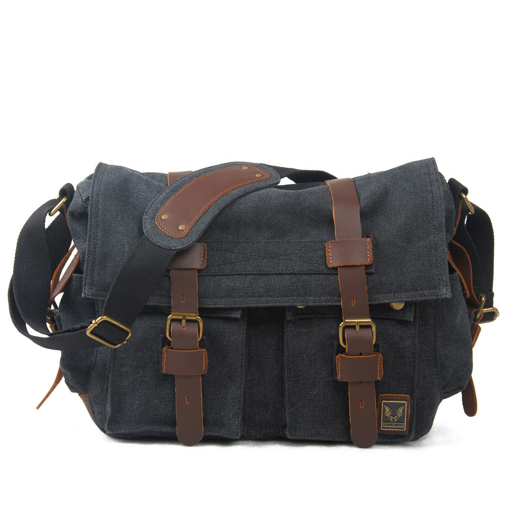 Herren Canvas Messenger Bag Umhängetasche, Umhängetasche, Aktentasche Robuste Pendlertasche, Vintage Alltagstasche als Geschenk