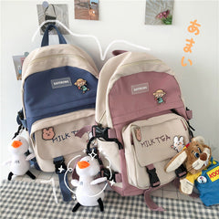 Kawaii School Backpack with Cute Accessories for Girls Teen