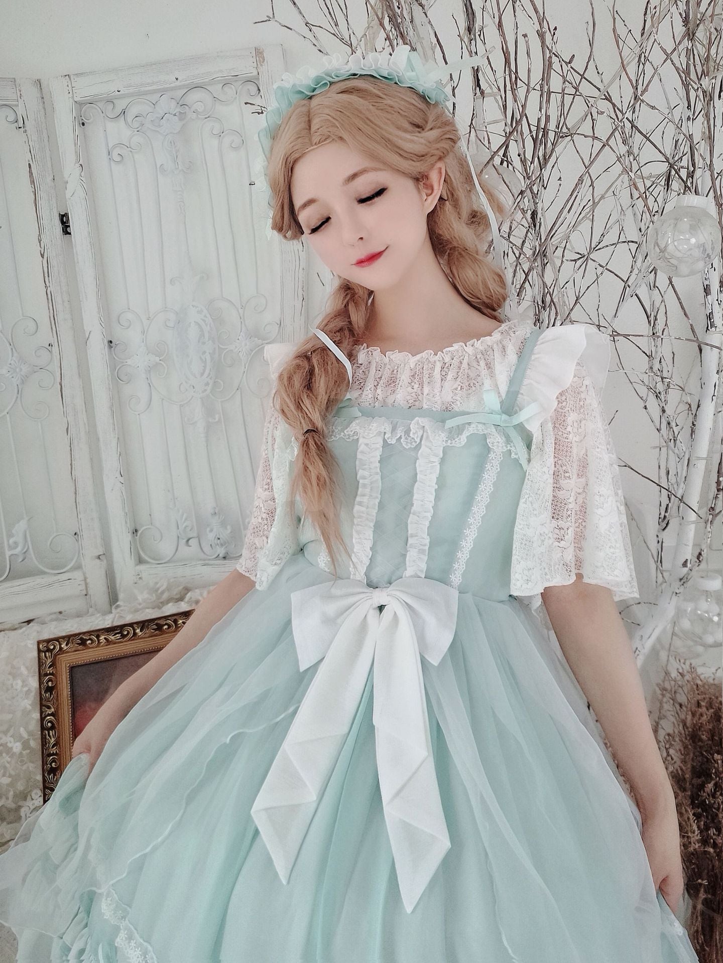 Original Lolita Sweet And Cute Style Miss Peer Jsk Suspender Dress