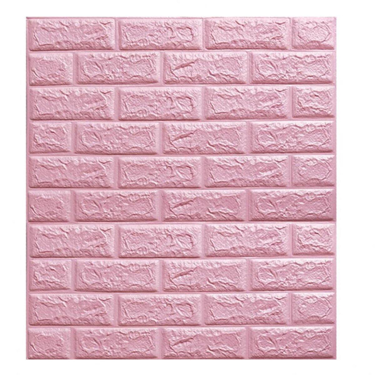 3D Brick DIY Wall Sticker Self-adhesive Waterproof Panels Wallpaper Decal 3D Brick Pattern Foam Wall Sticker for Home Decor