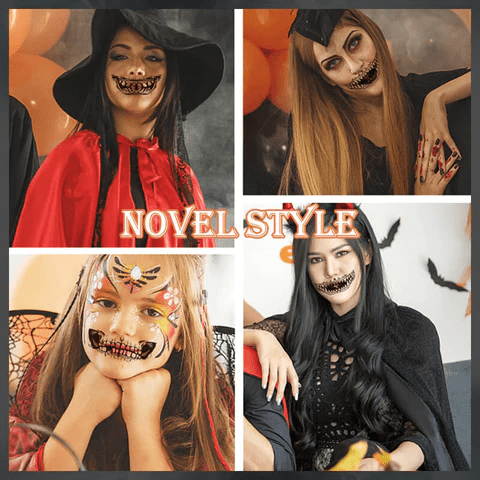 Halloween-Tattoo – 🎃 Temporäres Halloween-Streich-Make-up-Tattoo 🎃 