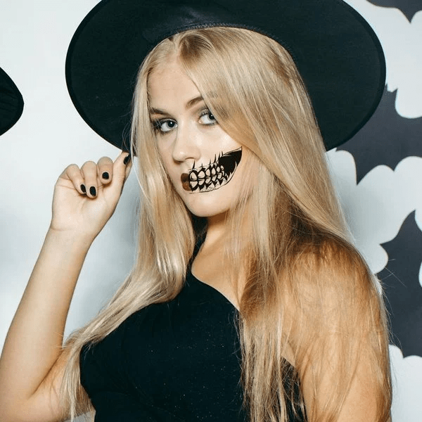 Tatuaje de Halloween - 🎃 Tatuaje temporal de maquillaje de broma de Halloween 🎃